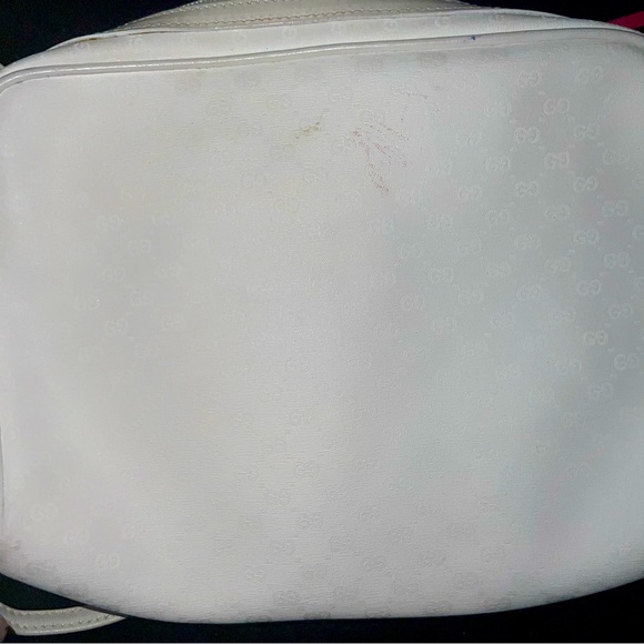 AUTHENTIC VINTAGE GUCCI WHITE ON WHITE WITH GOLD ZIPPER VINTAGE CONDITION - Picture 13 of 13